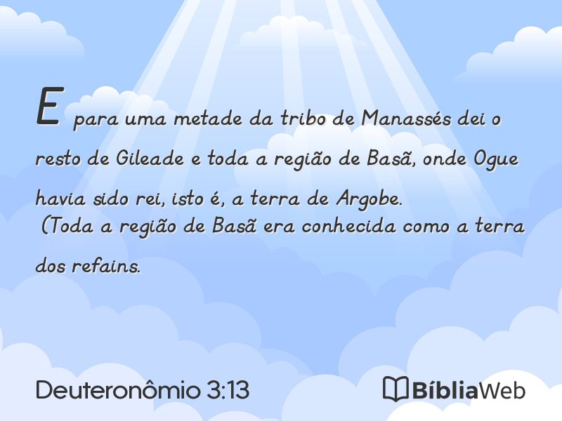 Deuteronômio 3:13 em imagem para compartilhar