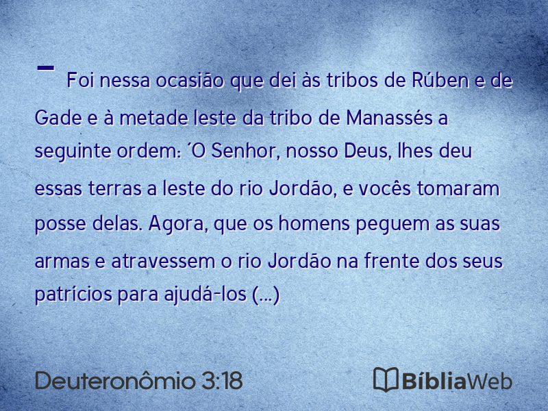 Deuteronômio 3:18 em imagem para compartilhar