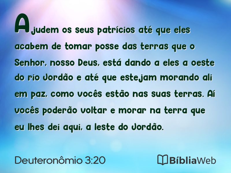 Deuteronômio 3:20 em imagem para compartilhar
