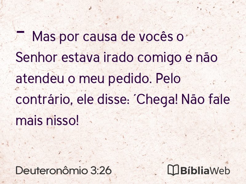 Deuteronômio 3:26 em imagem para compartilhar