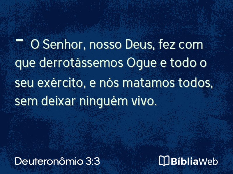 Deuteronômio 3:3 em imagem para compartilhar