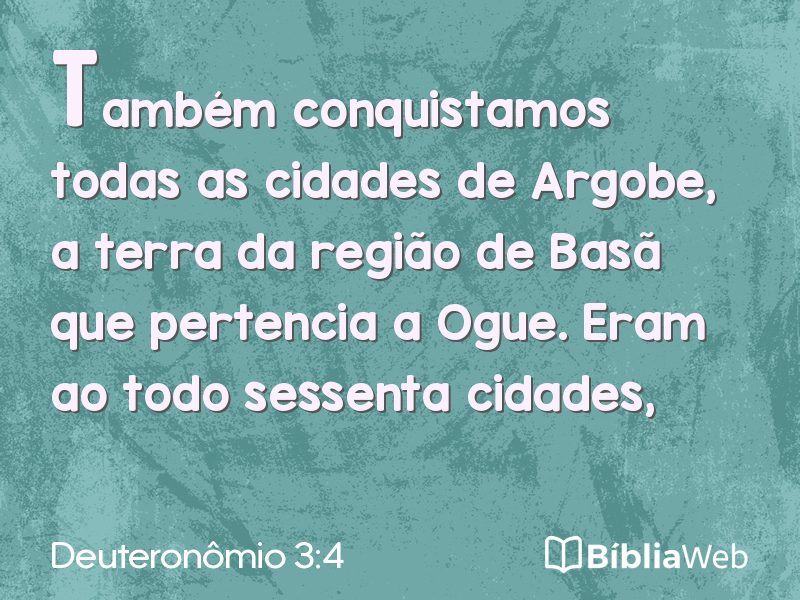 Deuteronômio 3:4 em imagem para compartilhar