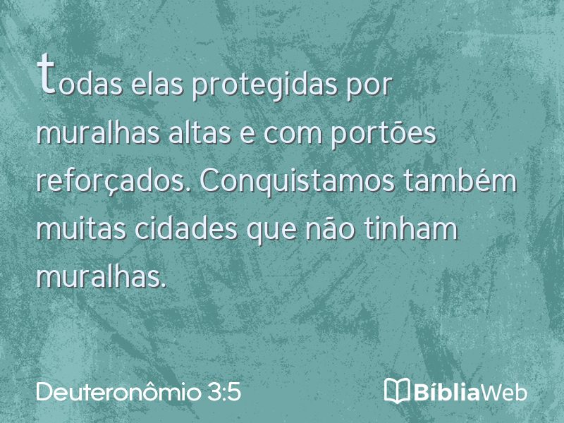 Deuteronômio 3:5 em imagem para compartilhar