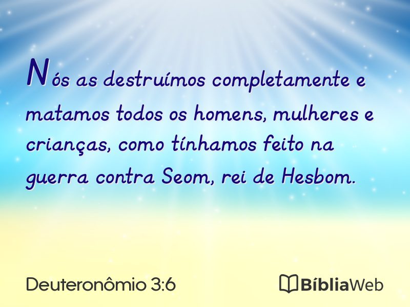 Deuteronômio 3:6 em imagem para compartilhar