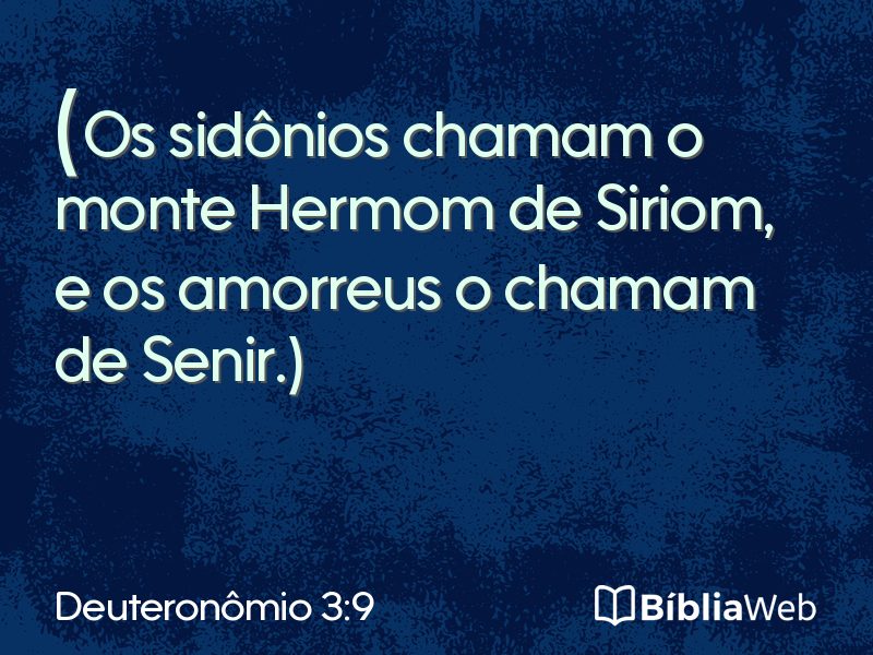 Deuteronômio 3:9 em imagem para compartilhar
