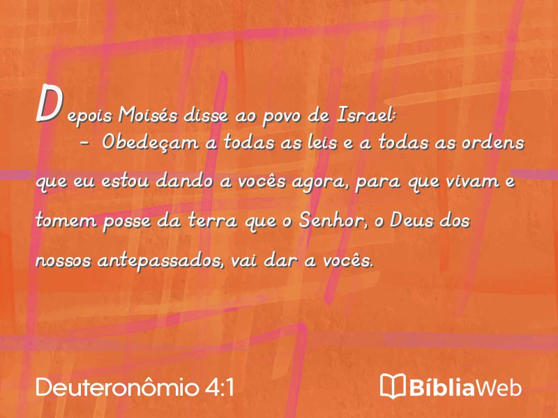 Deuteronômio 4:1 em imagem para compartilhar