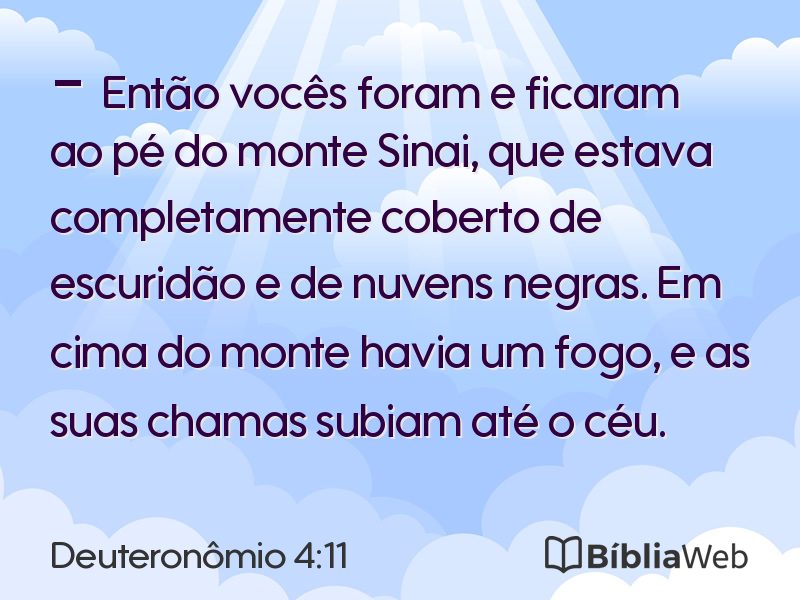 Deuteronômio 4:11 em imagem para compartilhar