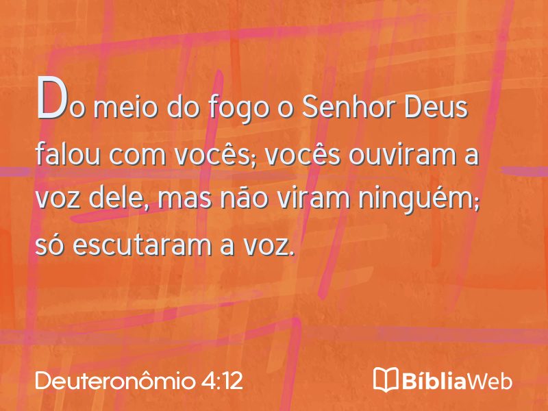 Deuteronômio 4:12 em imagem para compartilhar