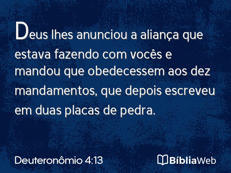 Deuteronômio 4:13 em imagem para compartilhar
