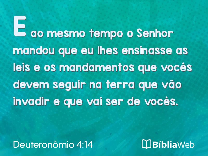Deuteronômio 4:14 em imagem para compartilhar