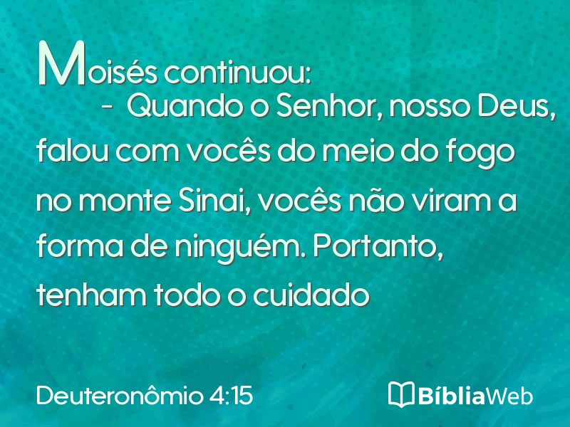 Deuteronômio 4:15 em imagem para compartilhar
