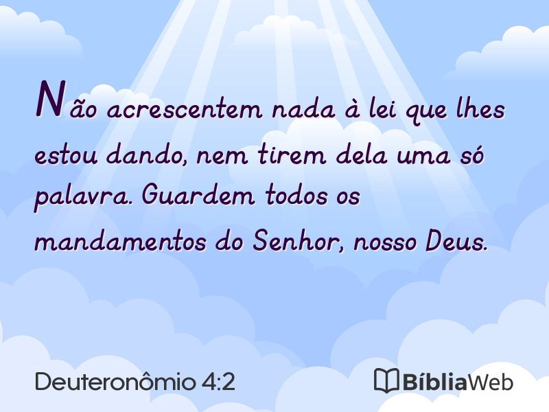 Deuteronômio 4:2 em imagem para compartilhar