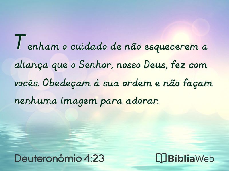 Deuteronômio 4:23 em imagem para compartilhar