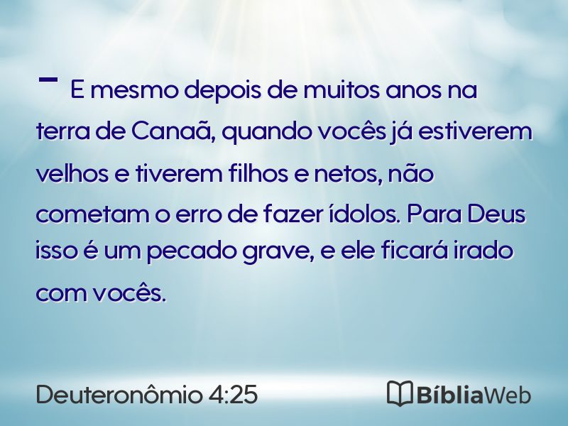 Deuteronômio 4:25 em imagem para compartilhar