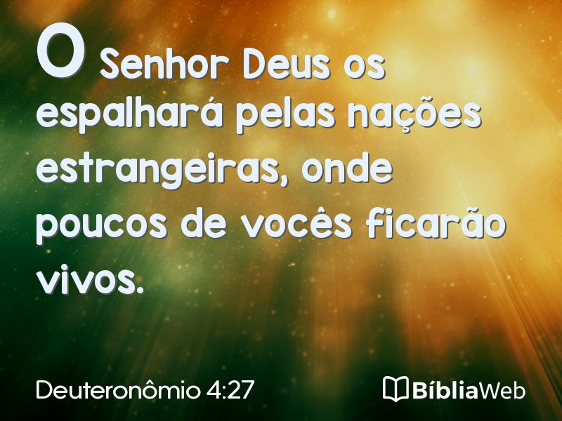 Deuteronômio 4:27 em imagem para compartilhar