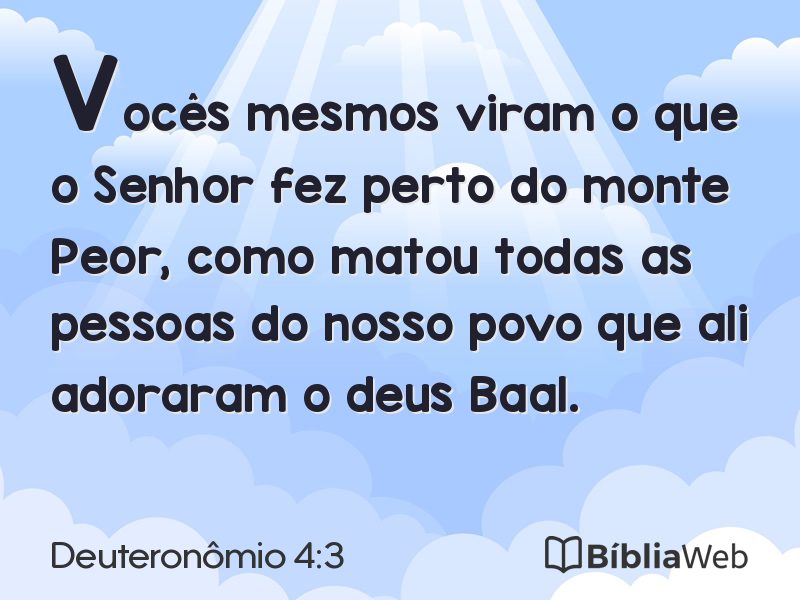 Deuteronômio 4:3 em imagem para compartilhar