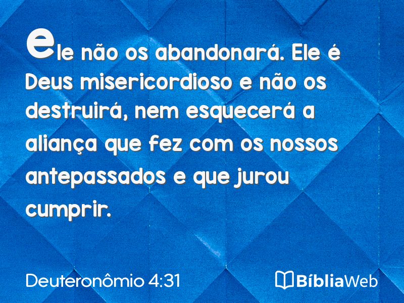 Deuteronômio 4:31 em imagem para compartilhar