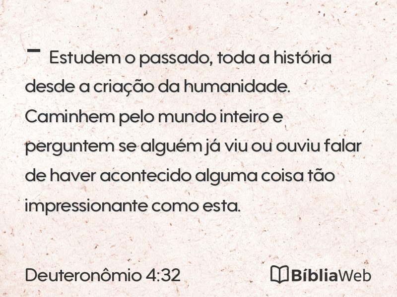 Deuteronômio 4:32 em imagem para compartilhar
