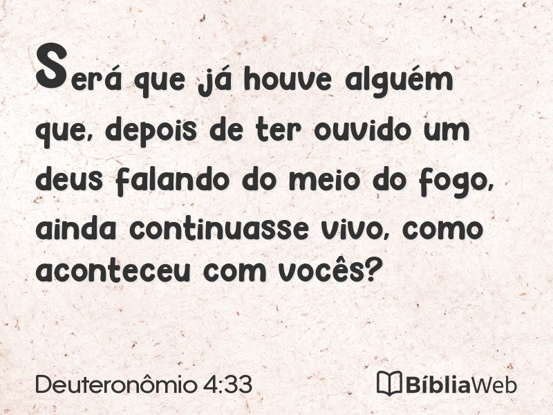 Deuteronômio 4:33 em imagem para compartilhar