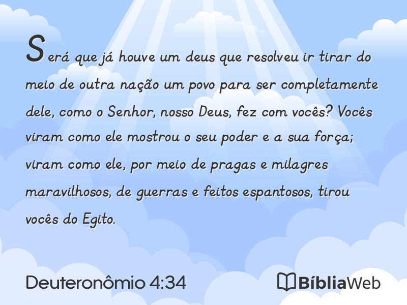 Deuteronômio 4:34 em imagem para compartilhar