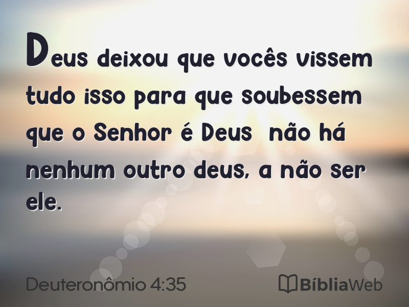 Deuteronômio 4:35 em imagem para compartilhar