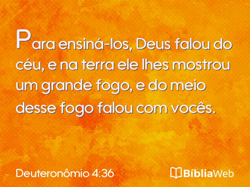 Deuteronômio 4:36 em imagem para compartilhar