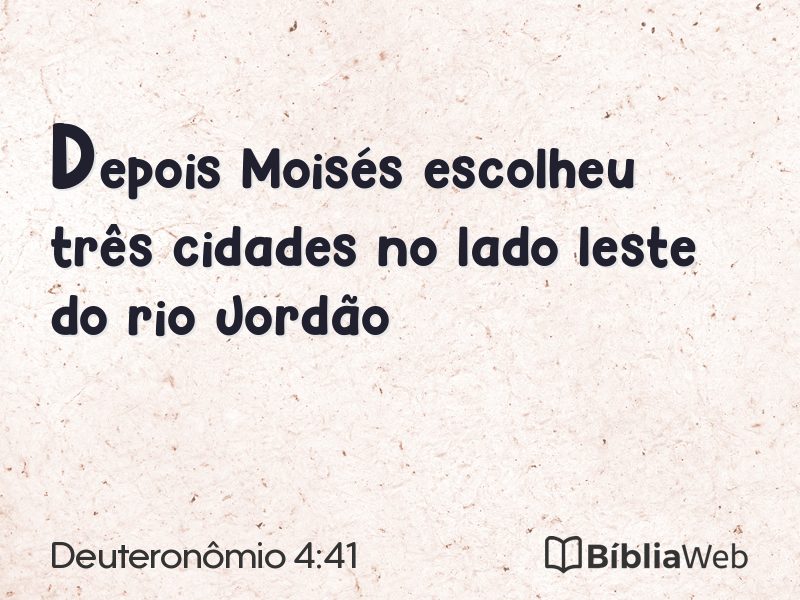 Deuteronômio 4:41 em imagem para compartilhar