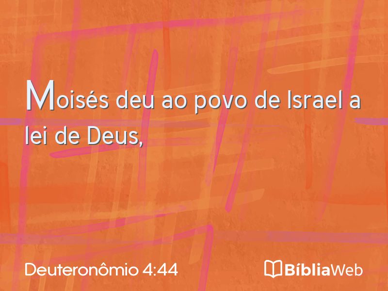 Deuteronômio 4:44 em imagem para compartilhar