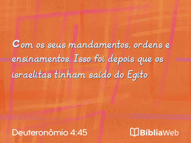 Deuteronômio 4:45 em imagem para compartilhar