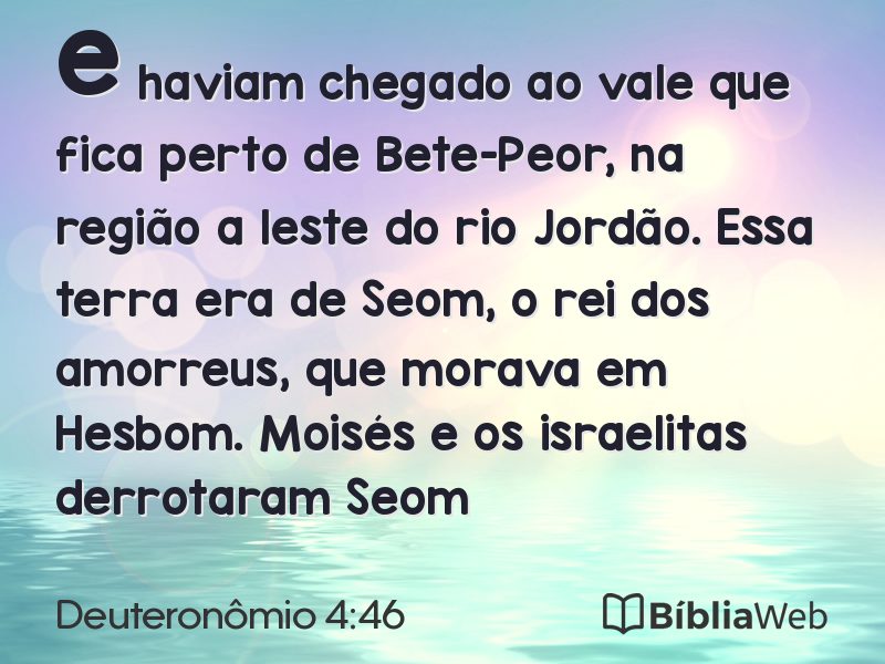 Deuteronômio 4:46 em imagem para compartilhar