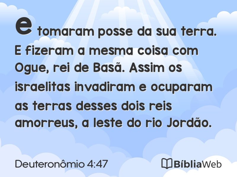 Deuteronômio 4:47 em imagem para compartilhar