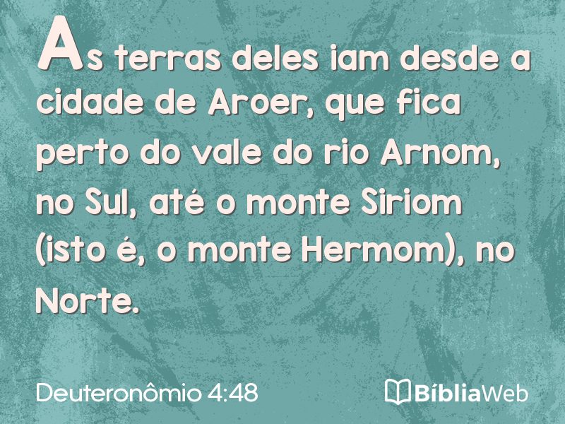 Deuteronômio 4:48 em imagem para compartilhar