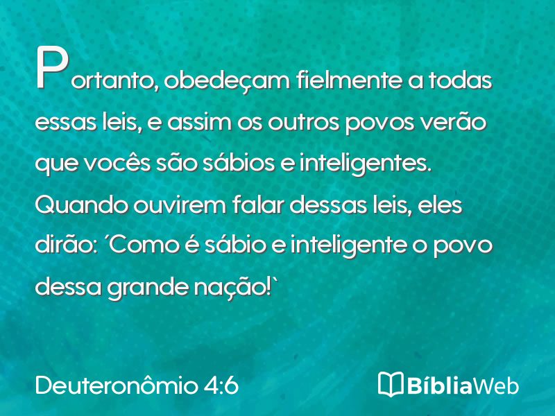 Deuteronômio 4:6 em imagem para compartilhar