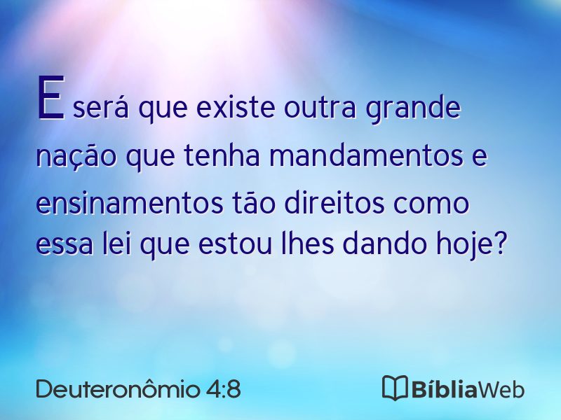 Deuteronômio 4:8 em imagem para compartilhar