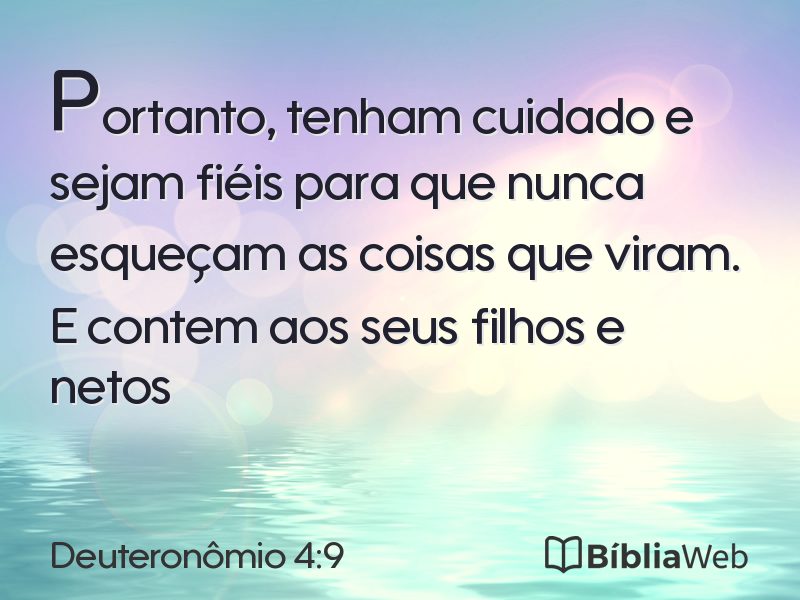 Deuteronômio 4:9 em imagem para compartilhar