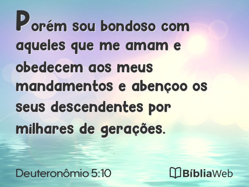 Deuteronômio 5:10 em imagem para compartilhar