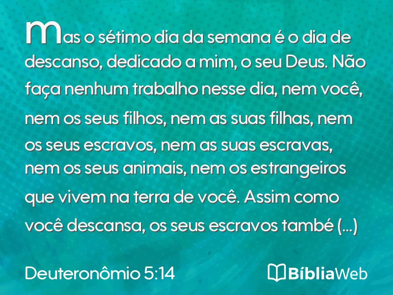 Deuteronômio 5:14 em imagem para compartilhar