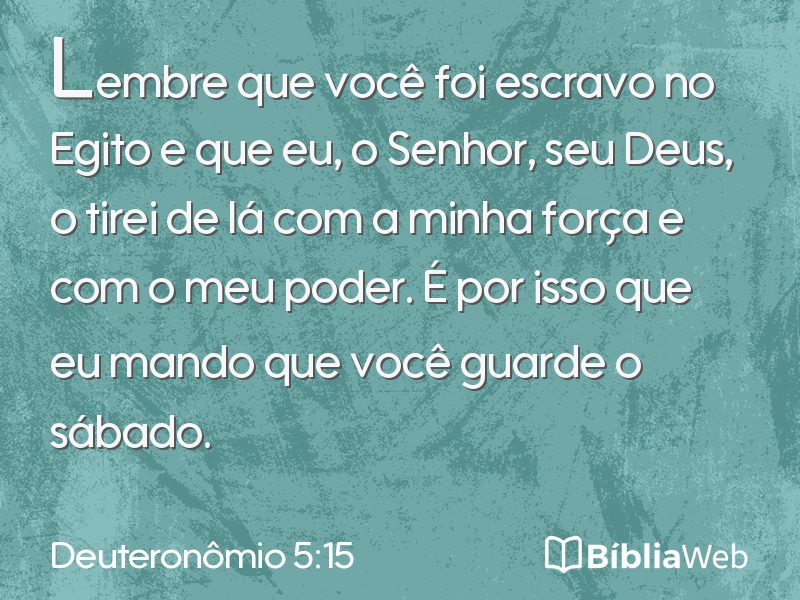 Deuteronômio 5:15 em imagem para compartilhar