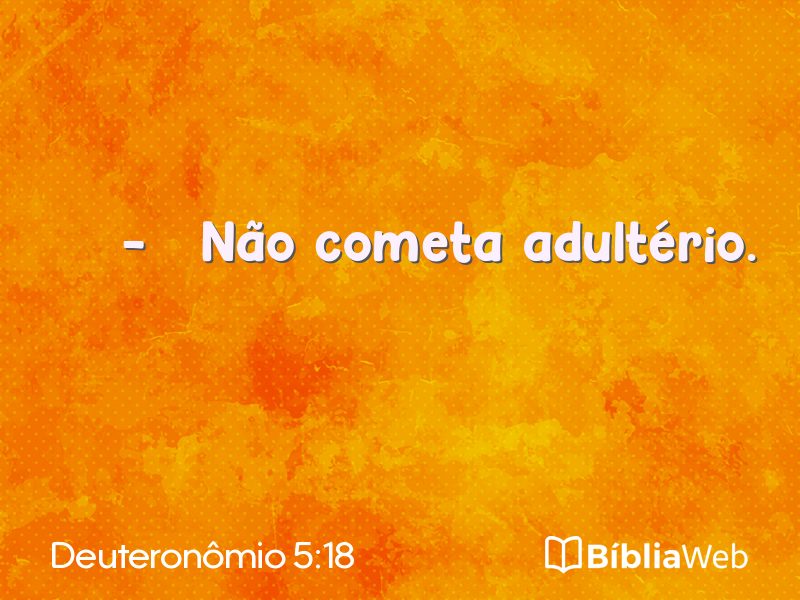 Deuteronômio 5:18 em imagem para compartilhar