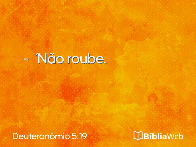 Deuteronômio 5:19 em imagem para compartilhar