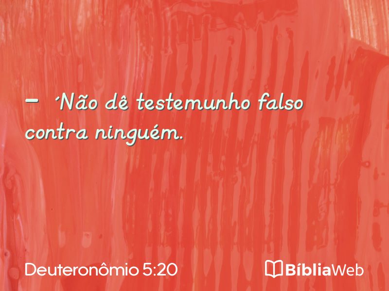 Deuteronômio 5:20 em imagem para compartilhar