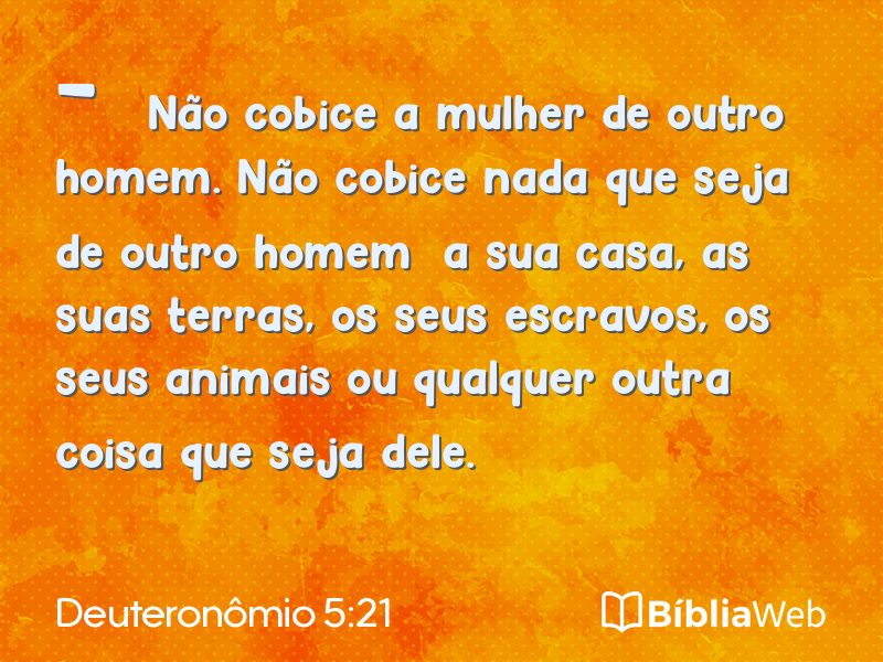 Deuteronômio 5:21 em imagem para compartilhar