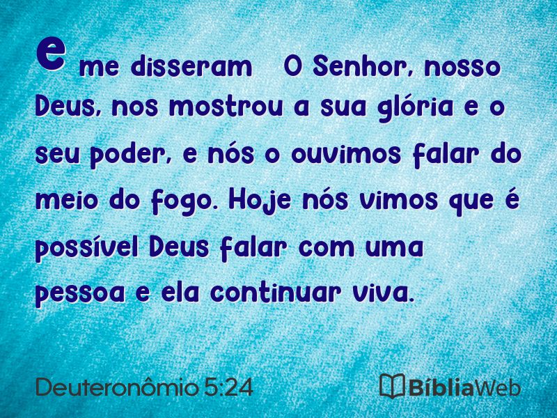 Deuteronômio 5:24 em imagem para compartilhar