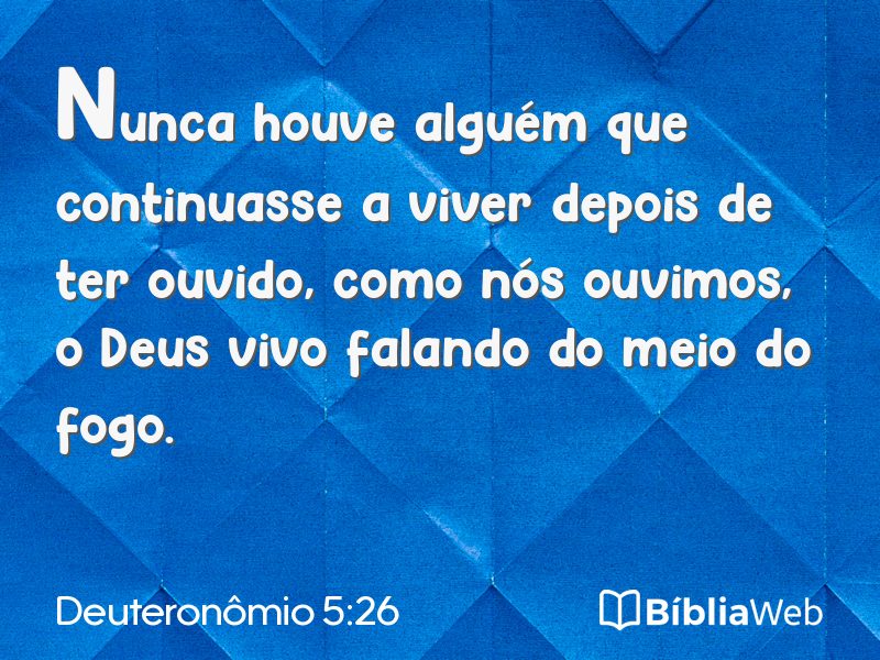 Deuteronômio 5:26 em imagem para compartilhar