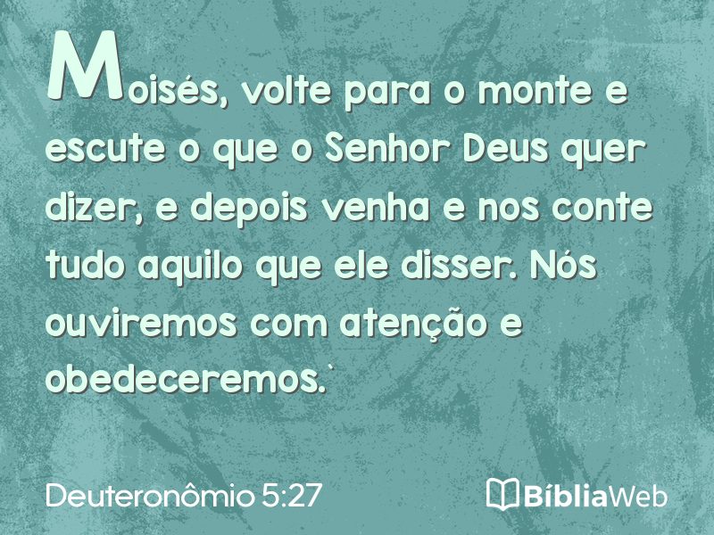 Deuteronômio 5:27 em imagem para compartilhar