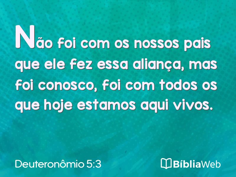 Deuteronômio 5:3 em imagem para compartilhar