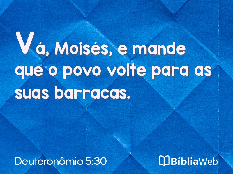 Deuteronômio 5:30 em imagem para compartilhar