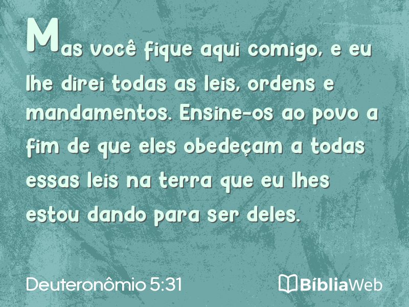 Deuteronômio 5:31 em imagem para compartilhar