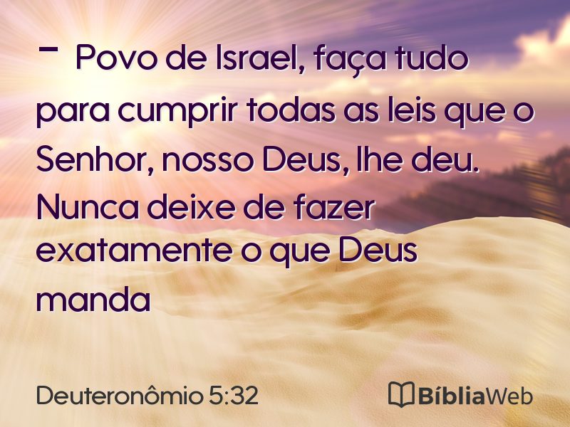 Deuteronômio 5:32 em imagem para compartilhar