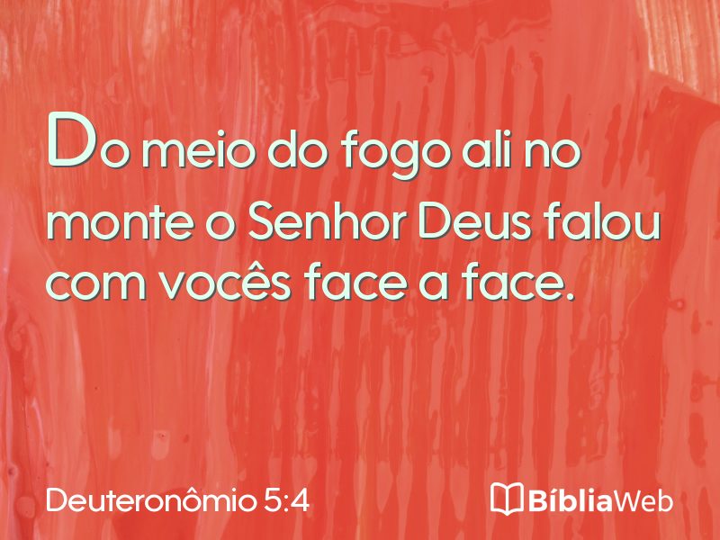 Deuteronômio 5:4 em imagem para compartilhar